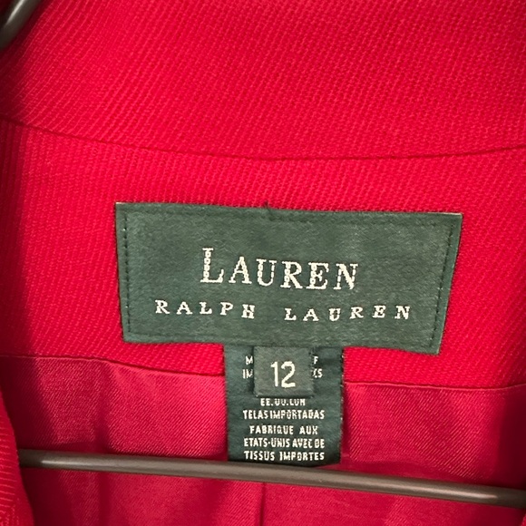 Lauren Ralph Lauren Women's Scarlet Blazer with Crest Made in USA - Picture 2 of 10